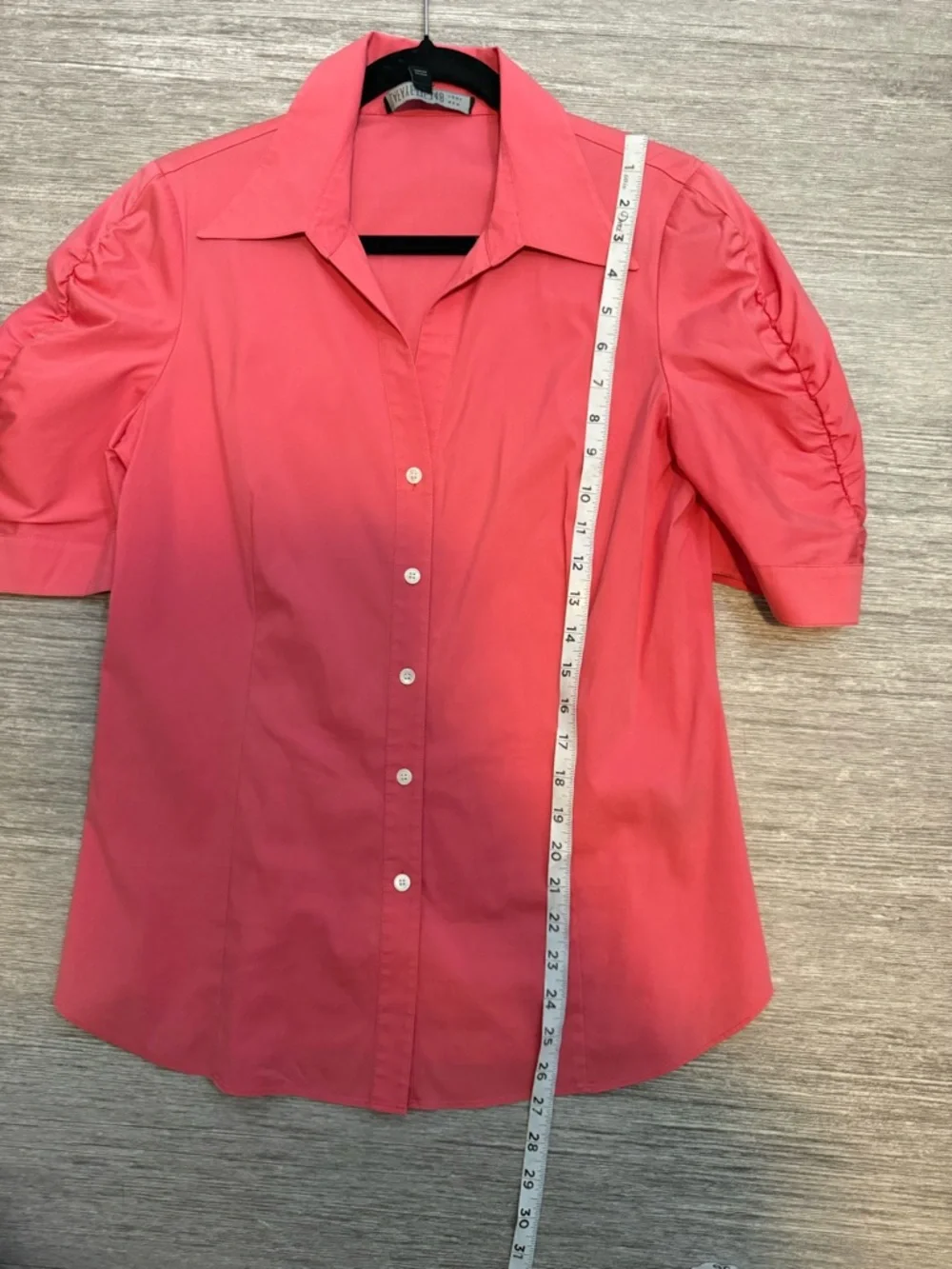 Lafayette 148 Button Down Blouse Puff Sleeve Workwear Preppy Career Top Size 6 - Picture 3 of 6